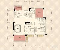 壹江城2室2厅2卫79.4㎡户型图