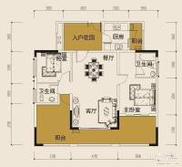 壹江城2室2厅2卫89.6㎡户型图