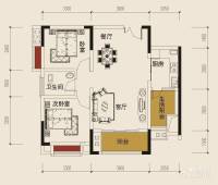 壹江城2室2厅1卫63.7㎡户型图