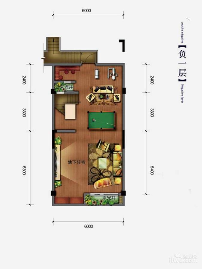 象屿两江望府3室3厅3卫398㎡户型图