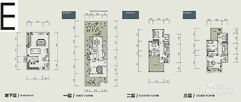 鲁能领秀城4室5厅3卫348.2㎡户型图