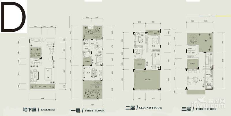 鲁能领秀城普通住宅243.6㎡户型图