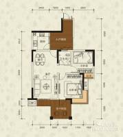 康田漫城2室2厅1卫72㎡户型图