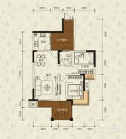 康田漫城2室2厅1卫71㎡户型图