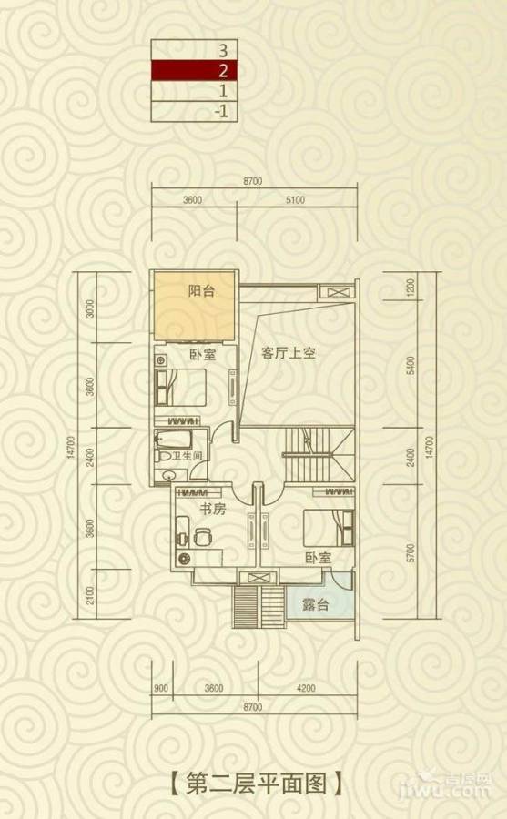 五星国色天香5室2厅3卫243.3㎡户型图