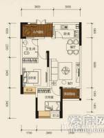 康田漫城2室2厅1卫53㎡户型图