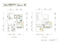 五星国色天香2室2厅2卫104.2㎡户型图