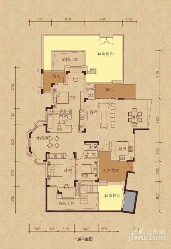 旭辉朗香郡栖郡3室3厅2卫242㎡户型图