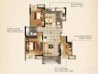 大发燕澜湾3室2厅1卫108.6㎡户型图