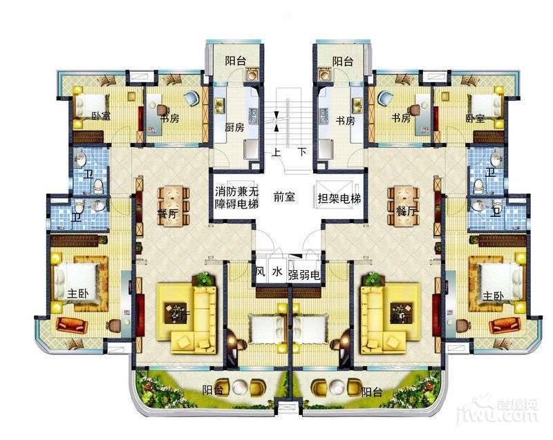 高淳碧桂园4室2厅2卫170㎡户型图