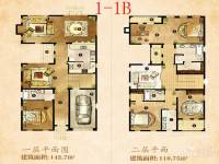 卧龙湖小镇4室3厅3卫261.4㎡户型图