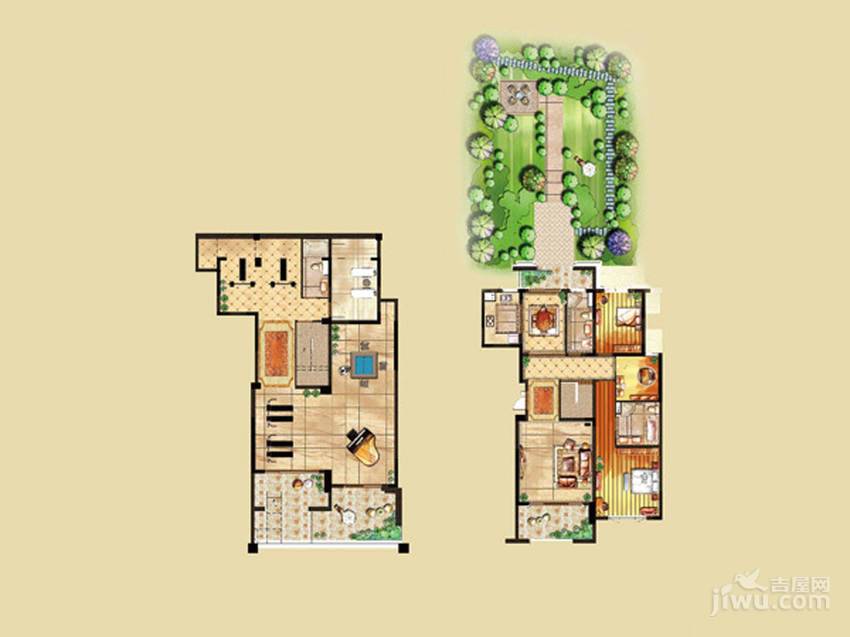 恒信珑湖国际3室2厅3卫210㎡户型图