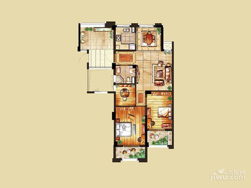 恒信珑湖国际3室2厅2卫140㎡户型图