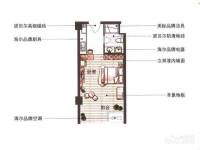 赞成领尚1室1厅1卫43㎡户型图