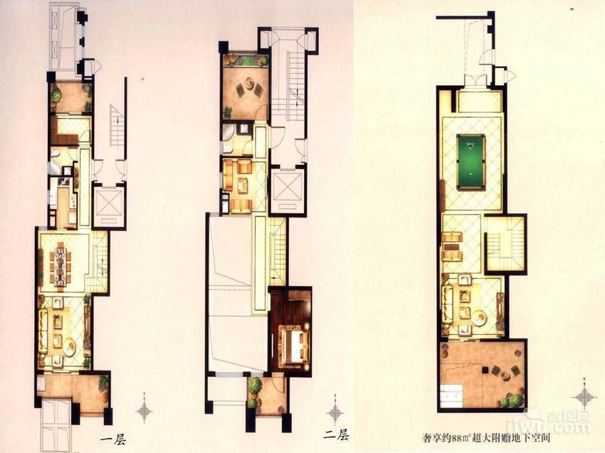 招商紫金山1号5室2厅2卫158㎡户型图