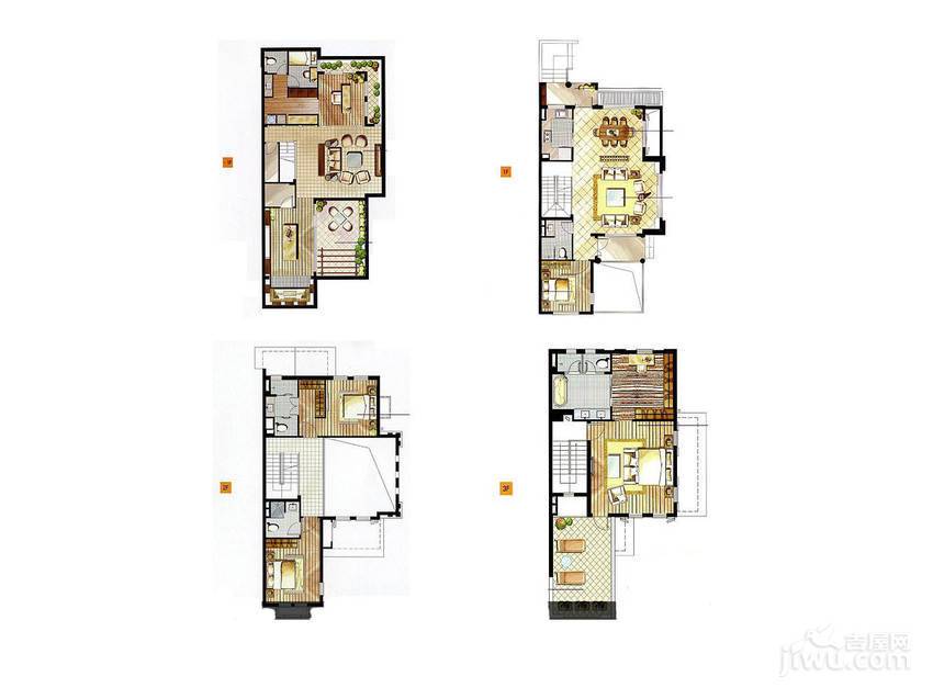 万科金域蓝湾4室3厅4卫303㎡户型图