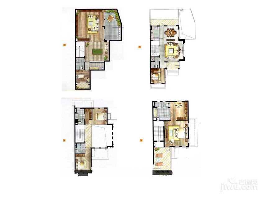 万科金域蓝湾4室3厅3卫325㎡户型图