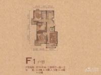 林景雅园3室2厅1卫104㎡户型图