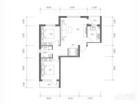 海脉未来城2室2厅1卫76.8㎡户型图