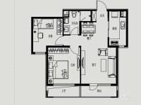 万科朗润园2室2厅1卫78㎡户型图