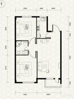 安邦阳光尚城2室2厅1卫89㎡户型图