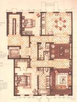 冠信香泉谷3室2厅2卫159㎡户型图