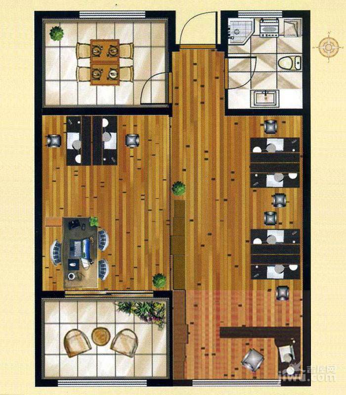 嘉润公馆普通住宅76㎡户型图