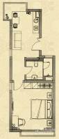 山水路8号（封盘）1室1厅1卫54㎡户型图