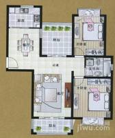 空港一号花园2室2厅1卫106.5㎡户型图