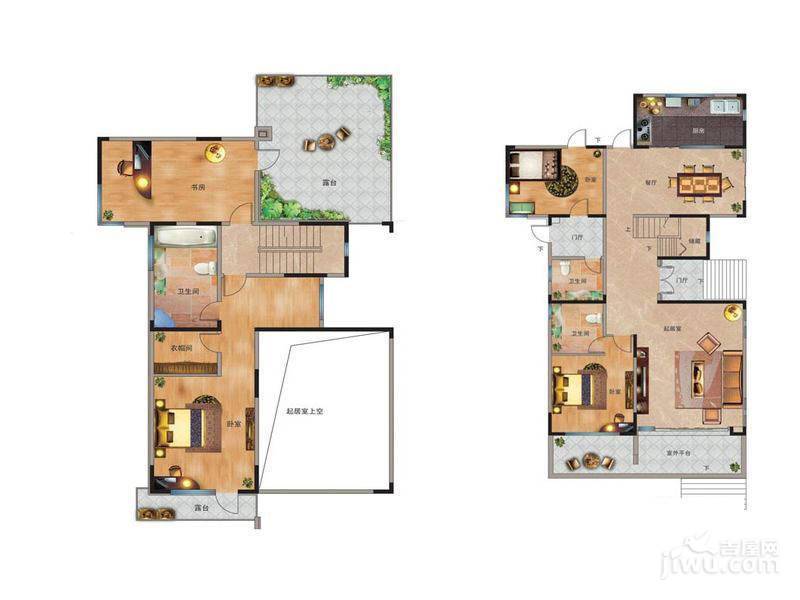 海尔产城创原乡小镇普通住宅263㎡户型图