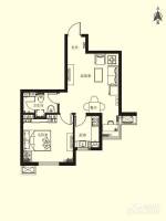 海岸水城花园1室1厅1卫60.4㎡户型图