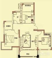 贵爵公寓2室2厅1卫84㎡户型图
