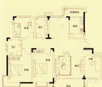 贵爵公寓4室2厅2卫133㎡户型图