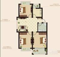 墨香东郡3室1厅1卫95.4㎡户型图