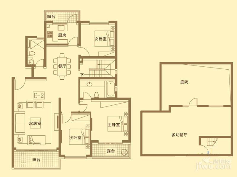 贝多芬公馆3室2厅2卫198㎡户型图