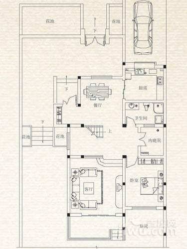 一山一墅普通住宅255㎡户型图