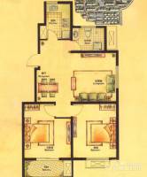 青岛正商红河谷2室2厅1卫87㎡户型图