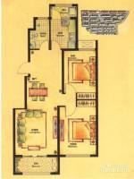 青岛正商红河谷2室2厅1卫88㎡户型图