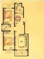 青岛正商红河谷2室2厅1卫88㎡户型图