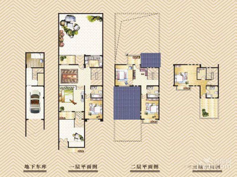 齐鲁涧桥维拉的院子4室2厅3卫227.4㎡户型图