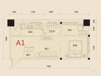 福乐门国际广场1室1厅1卫53.1㎡户型图