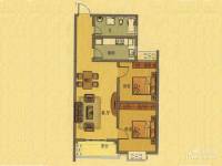 锦绣豪庭2室2厅1卫89㎡户型图