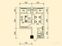 百乐门尚泽国际1室1厅1卫52.1㎡户型图