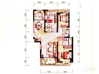 中国铁建梧桐苑3室2厅2卫129㎡户型图