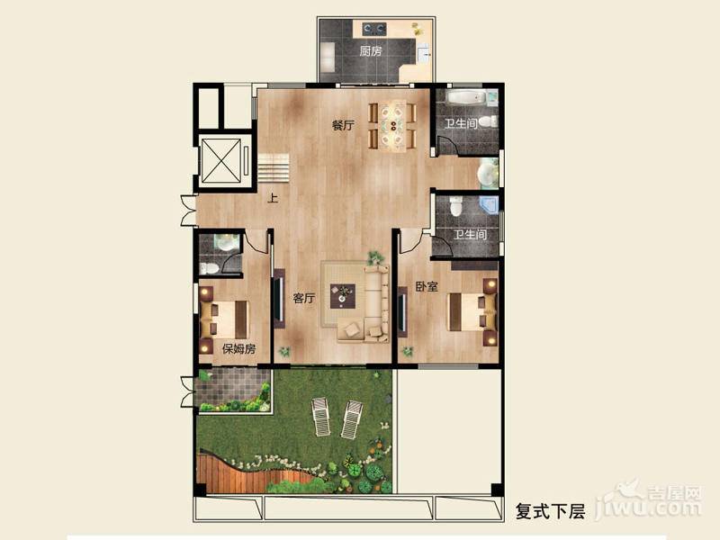 中央花园5室2厅6卫336.7㎡户型图