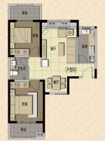 铭轩国际2室2厅1卫81.5㎡户型图