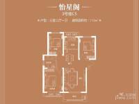 鑫苑世纪东城3室2厅1卫114㎡户型图