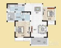 正商新蓝钻2室2厅1卫88㎡户型图