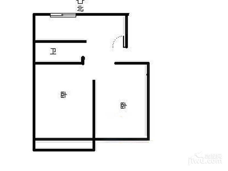 万科广场2室1厅1卫57㎡户型图