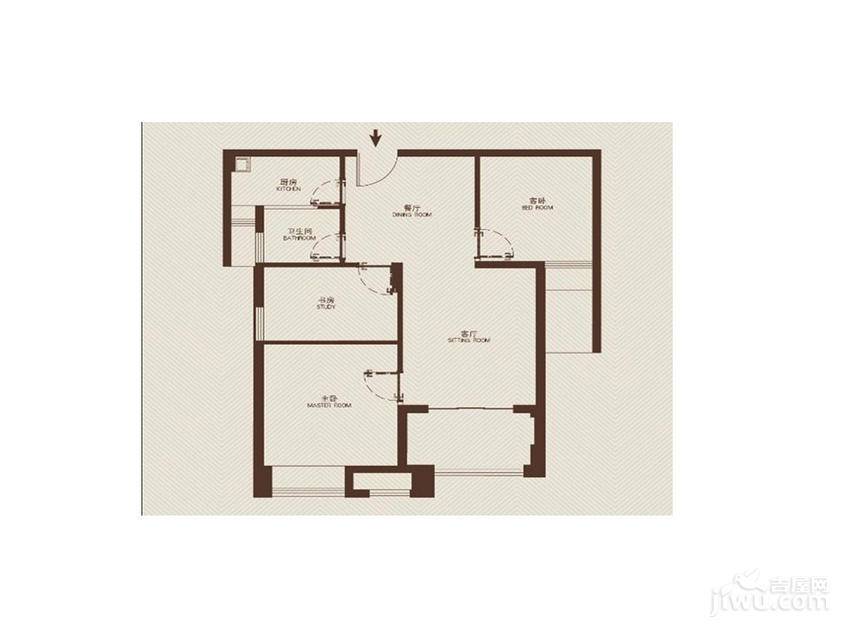 阳光城·丽兹公馆2室2厅1卫80㎡户型图